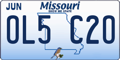 MO license plate OL5C2O