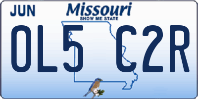 MO license plate OL5C2R