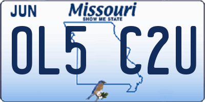 MO license plate OL5C2U