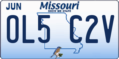 MO license plate OL5C2V