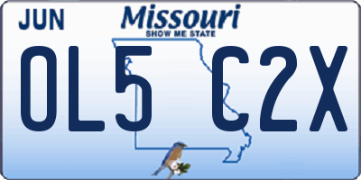 MO license plate OL5C2X