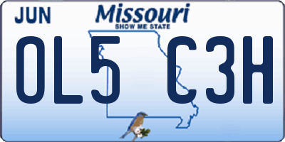 MO license plate OL5C3H