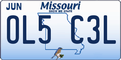 MO license plate OL5C3L