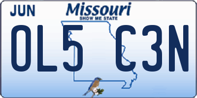 MO license plate OL5C3N