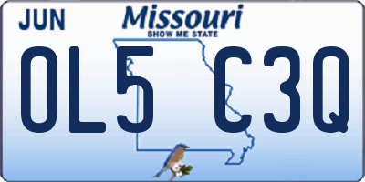 MO license plate OL5C3Q