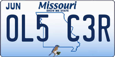 MO license plate OL5C3R