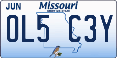 MO license plate OL5C3Y