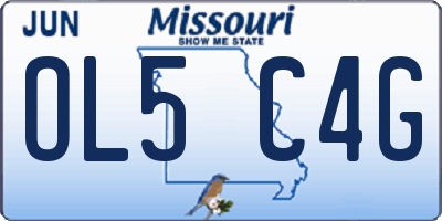 MO license plate OL5C4G