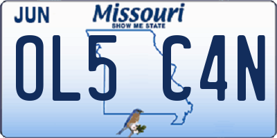MO license plate OL5C4N