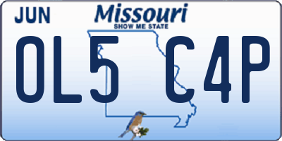 MO license plate OL5C4P