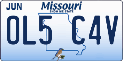 MO license plate OL5C4V