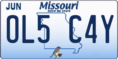 MO license plate OL5C4Y