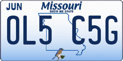 MO license plate OL5C5G