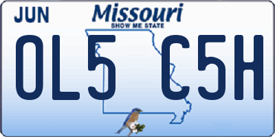 MO license plate OL5C5H