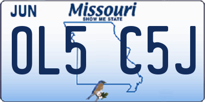 MO license plate OL5C5J