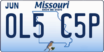 MO license plate OL5C5P