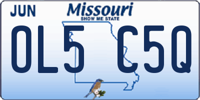 MO license plate OL5C5Q
