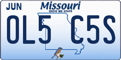 MO license plate OL5C5S