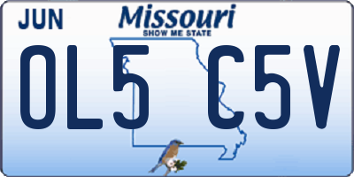 MO license plate OL5C5V
