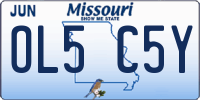 MO license plate OL5C5Y