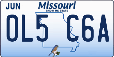 MO license plate OL5C6A