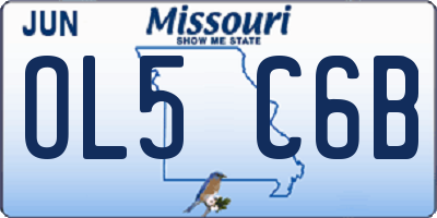 MO license plate OL5C6B