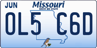 MO license plate OL5C6D