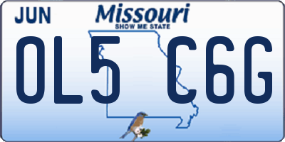 MO license plate OL5C6G