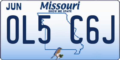 MO license plate OL5C6J