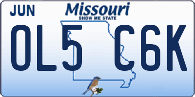 MO license plate OL5C6K