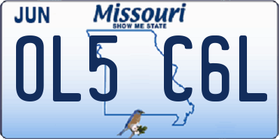 MO license plate OL5C6L