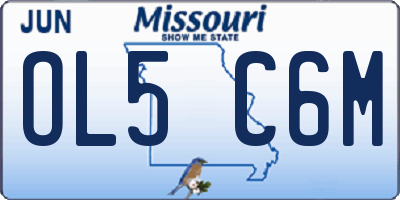 MO license plate OL5C6M