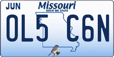MO license plate OL5C6N