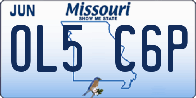 MO license plate OL5C6P
