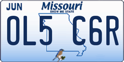 MO license plate OL5C6R