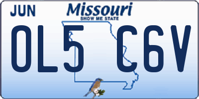 MO license plate OL5C6V