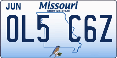 MO license plate OL5C6Z