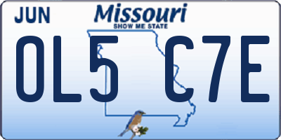 MO license plate OL5C7E