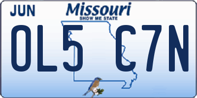 MO license plate OL5C7N