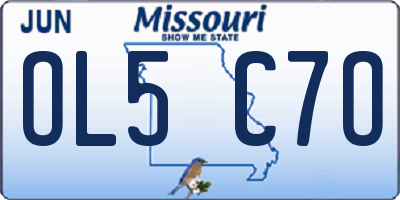 MO license plate OL5C7O