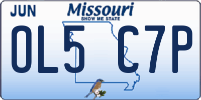 MO license plate OL5C7P