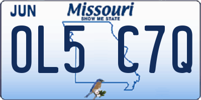 MO license plate OL5C7Q