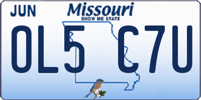 MO license plate OL5C7U