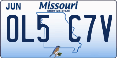 MO license plate OL5C7V