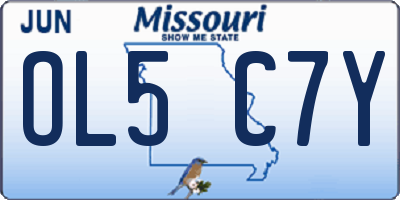 MO license plate OL5C7Y
