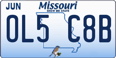 MO license plate OL5C8B