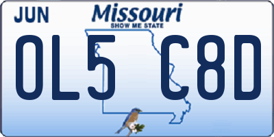 MO license plate OL5C8D
