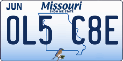 MO license plate OL5C8E