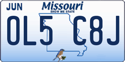 MO license plate OL5C8J