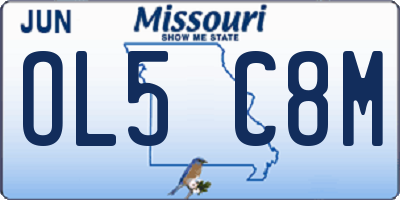 MO license plate OL5C8M